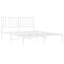 sengeramme med sengegavl 150x200 cm metal hvid