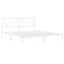 sengeramme med sengegavl 160x200 cm metal hvid