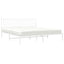 sengeramme med sengegavl 183x213 cm metal hvid