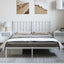 sengeramme med sengegavl 193x203 cm metal hvid