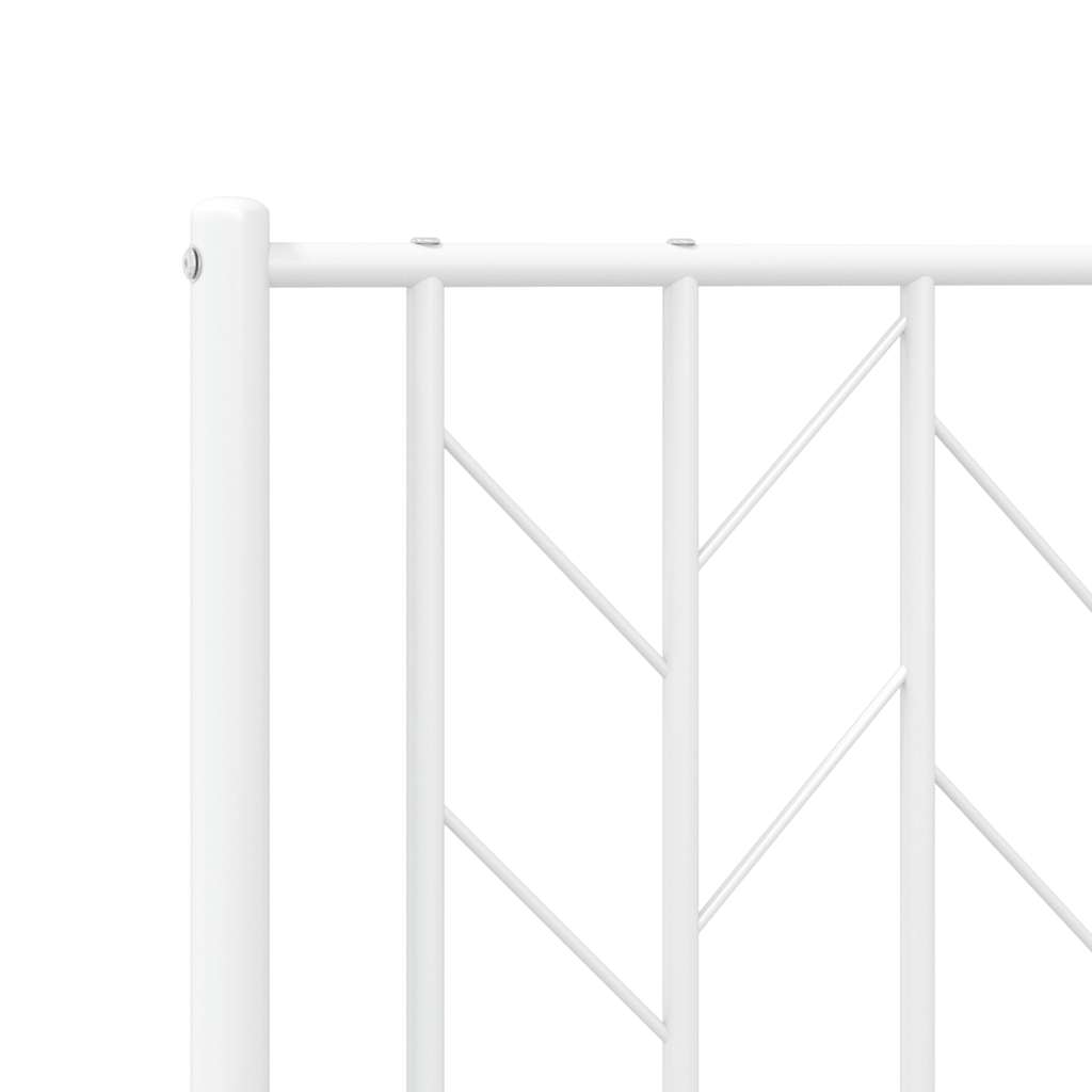 sengeramme med sengegavl 193x203 cm metal hvid