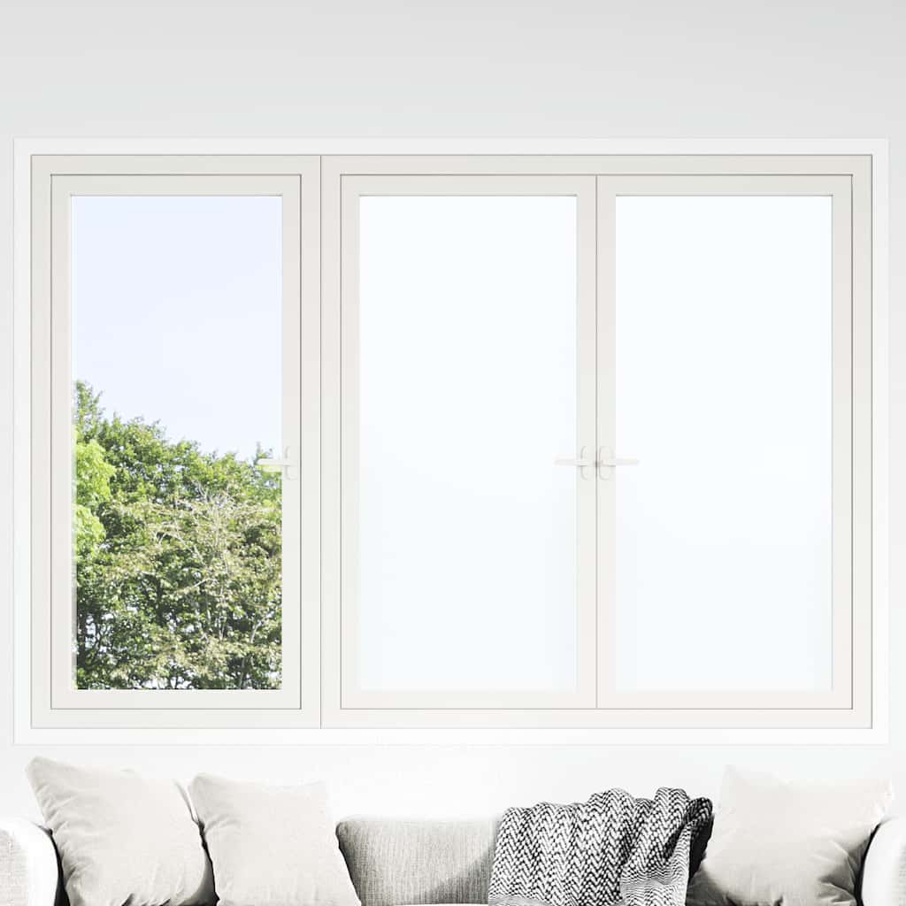 vinduesfolier 3 stk. matteret PVC hvid