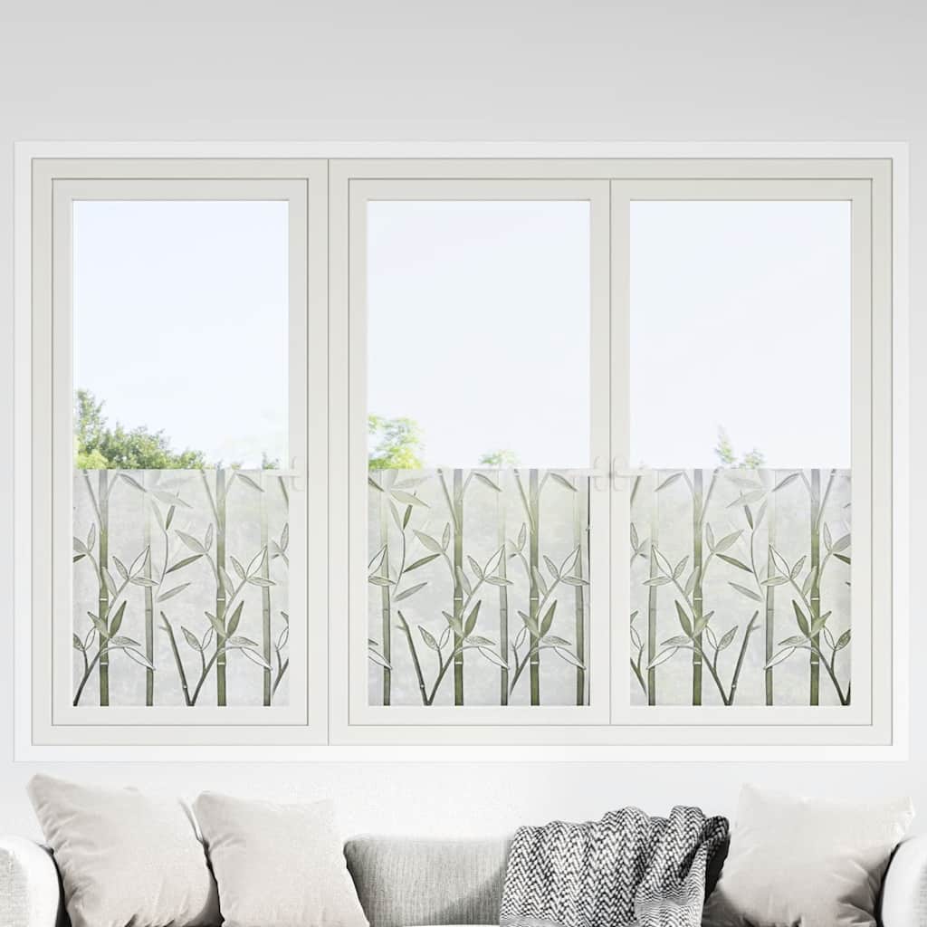vinduesfolier 2 stk. bambusmønster matteret PVC