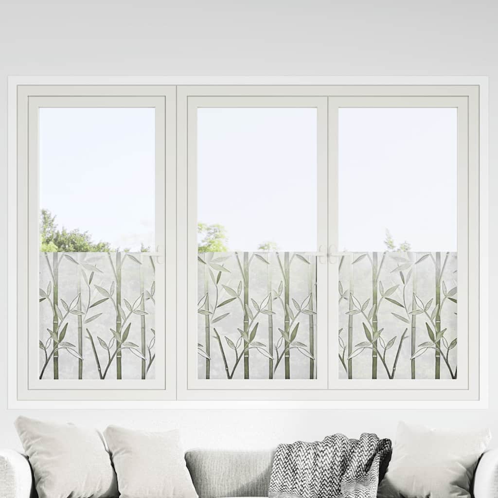 vinduesfolier 2 stk. bambusmønster matteret PVC