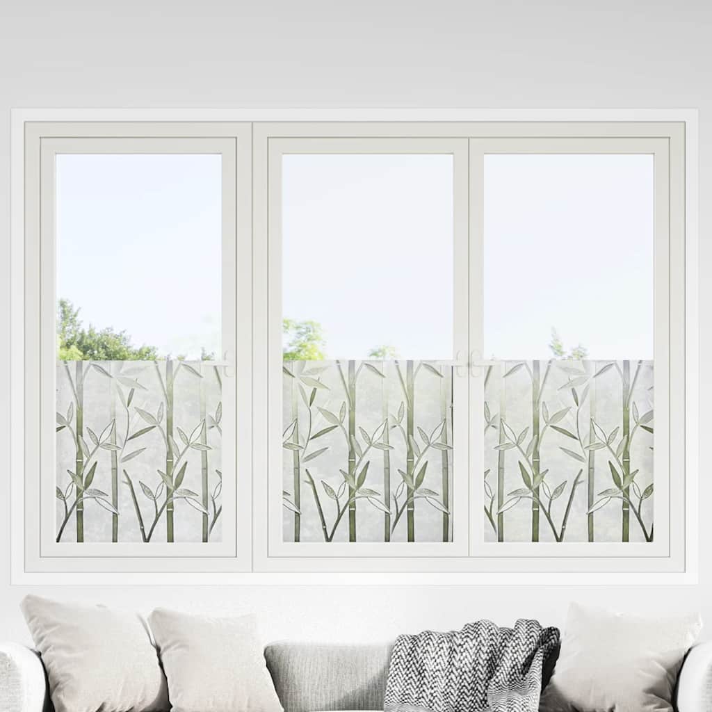vinduesfolier 4 stk. bambusmønster matteret PVC
