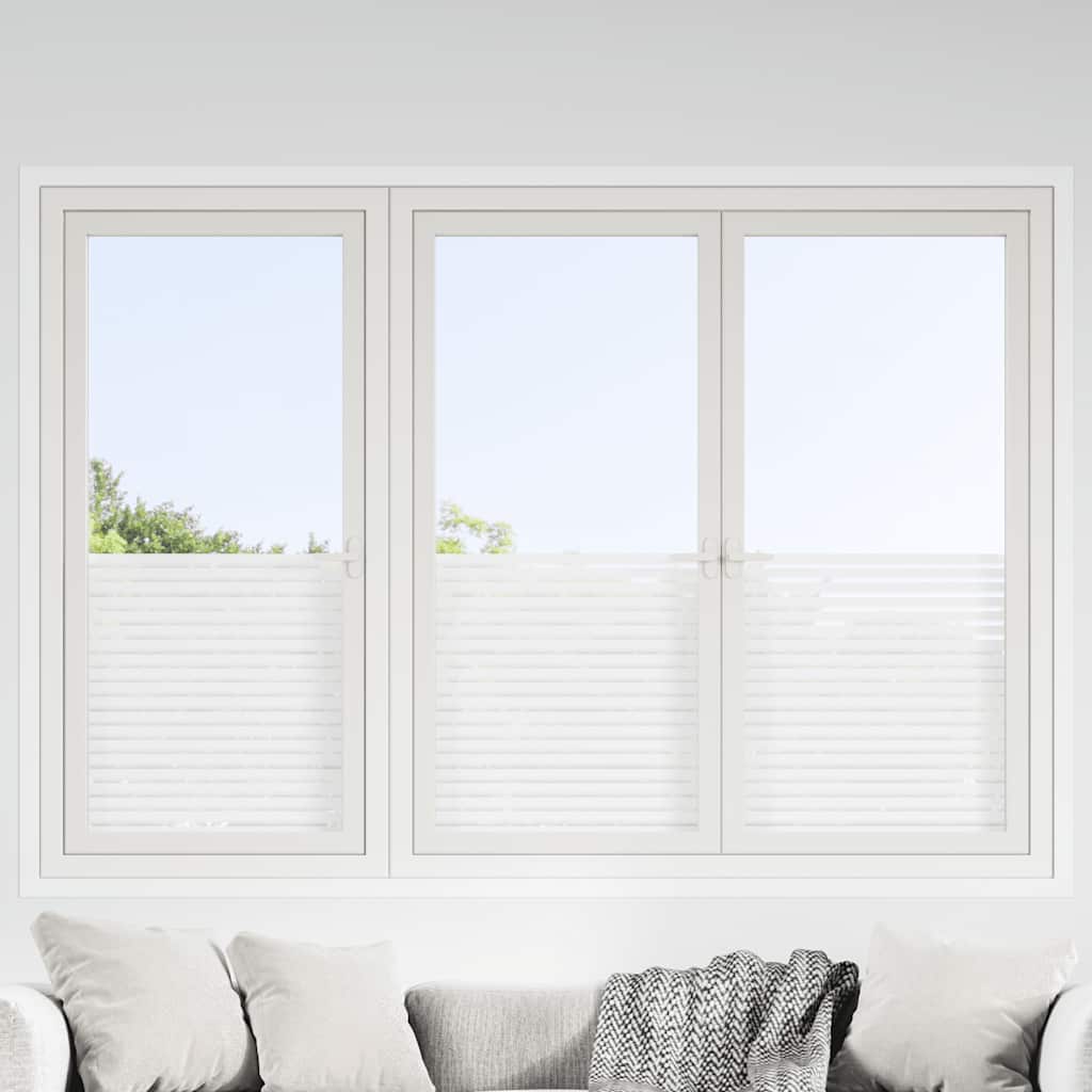 vinduesfolier 2 stk. stribemønster matteret PVC