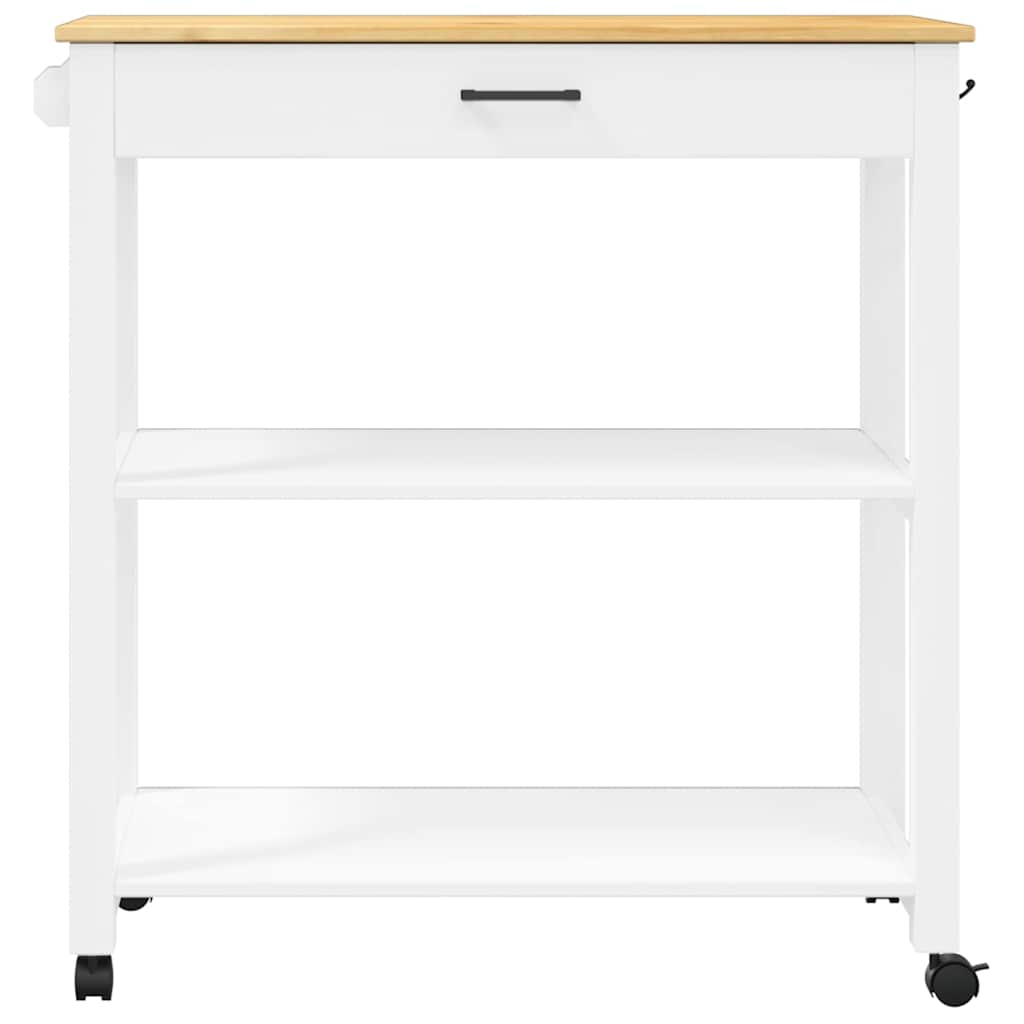 køkkenvogn MONZA 84x40x88,5 cm massivt fyrretræ