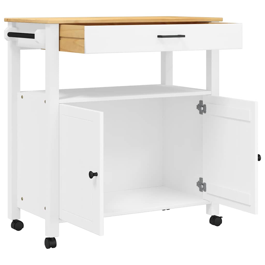 køkkenvogn MONZA 84x40x88,5 cm massivt fyrretræ