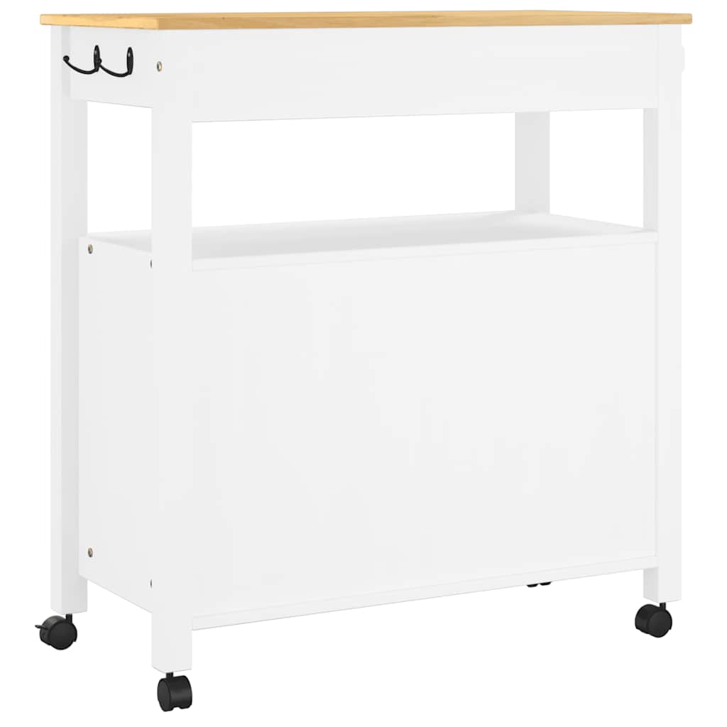 køkkenvogn MONZA 84x40x88,5 cm massivt fyrretræ