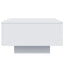 sofabord med LED-lys 55x55x31 cm hvid