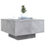 sofabord med LED-lys 55x55x31 cm betongrå
