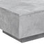 sofabord med LED-lys 55x55x31 cm betongrå