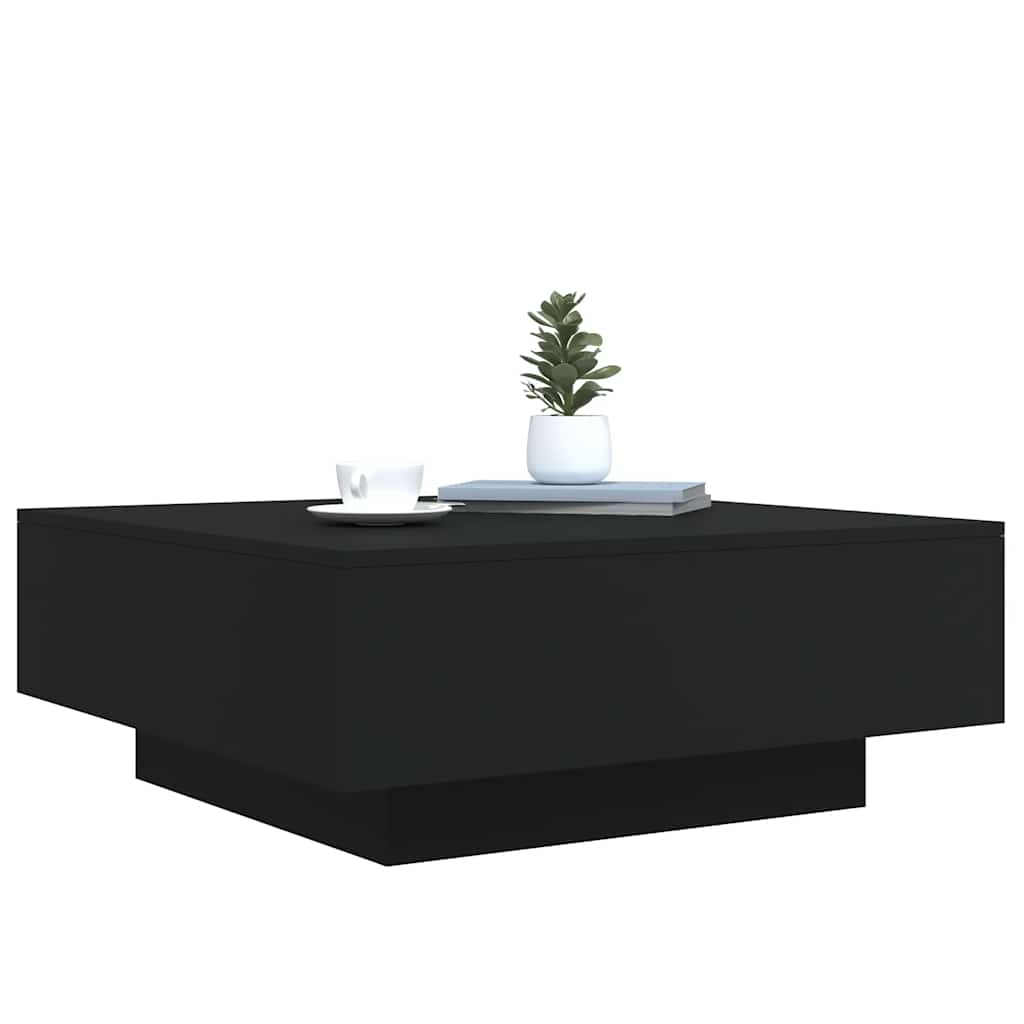 sofabord 80x80x31 cm konstrueret træ sort