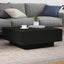 sofabord 80x80x31 cm konstrueret træ sort