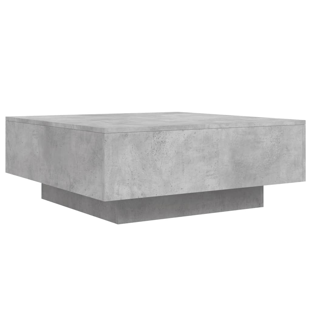 sofabord 80x80x31 cm konstrueret træ betongrå