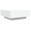 sofabord med LED-lys 80x80x31 cm hvid