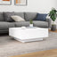 sofabord med LED-lys 80x80x31 cm hvid