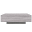 sofabord med LED-lys 100x100x31 cm grå sonoma-eg