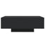 sofabord med LED-lys 85x55x31 cm sort