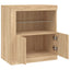 skænk med LED-lys 60,5x37x67 cm sonoma-eg