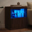 skænk med LED-lys 60x37x67 cm brun egetræsfarve