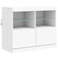 skænk med LED-lys 81x37x67 cm hvid