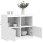 skænk med LED-lys 81x37x67 cm hvid