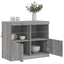 skænk med LED-lys 81x37x67 cm grå sonoma-eg