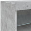 skænk med LED-lys 41x37x67 cm betongrå