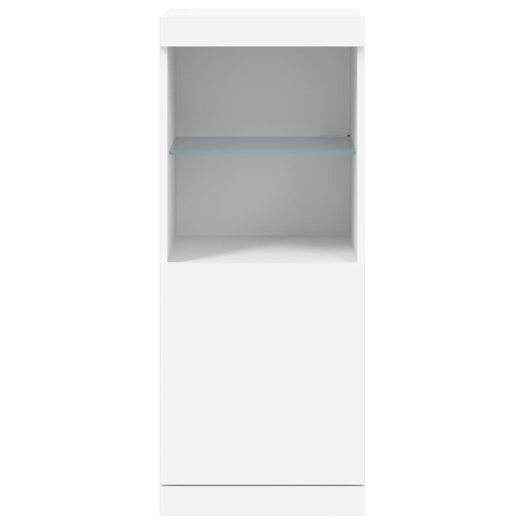 skænk med LED-lys 41x37x100 cm hvid