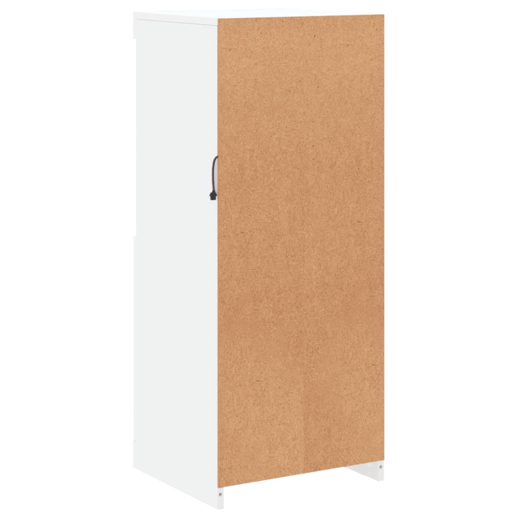 skænk med LED-lys 41x37x100 cm hvid