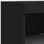 skænk med LED-lys 41x37x100 cm sort