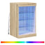 skænk med LED-lys 41x37x67 cm sonoma-eg