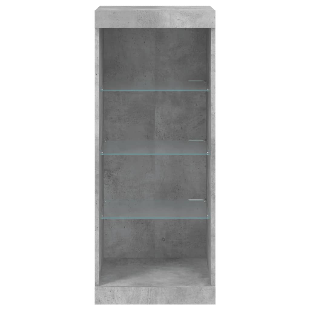 skænk med LED-lys 41x37x100 cm betongrå