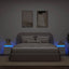 sengeborde 2 stk. med LED-lys 35x39x55 cm hvid