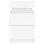 sengeborde 2 stk. med LED-lys 35x39x55 cm hvid