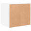 sengebord med LED-lys 50x40x45 cm hvid