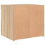 sengeborde 2 stk. med LED-lys 50x40x45 cm sonoma-eg