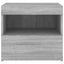 sengeborde 2 stk. med LED-lys 50x40x45 cm grå sonoma-eg