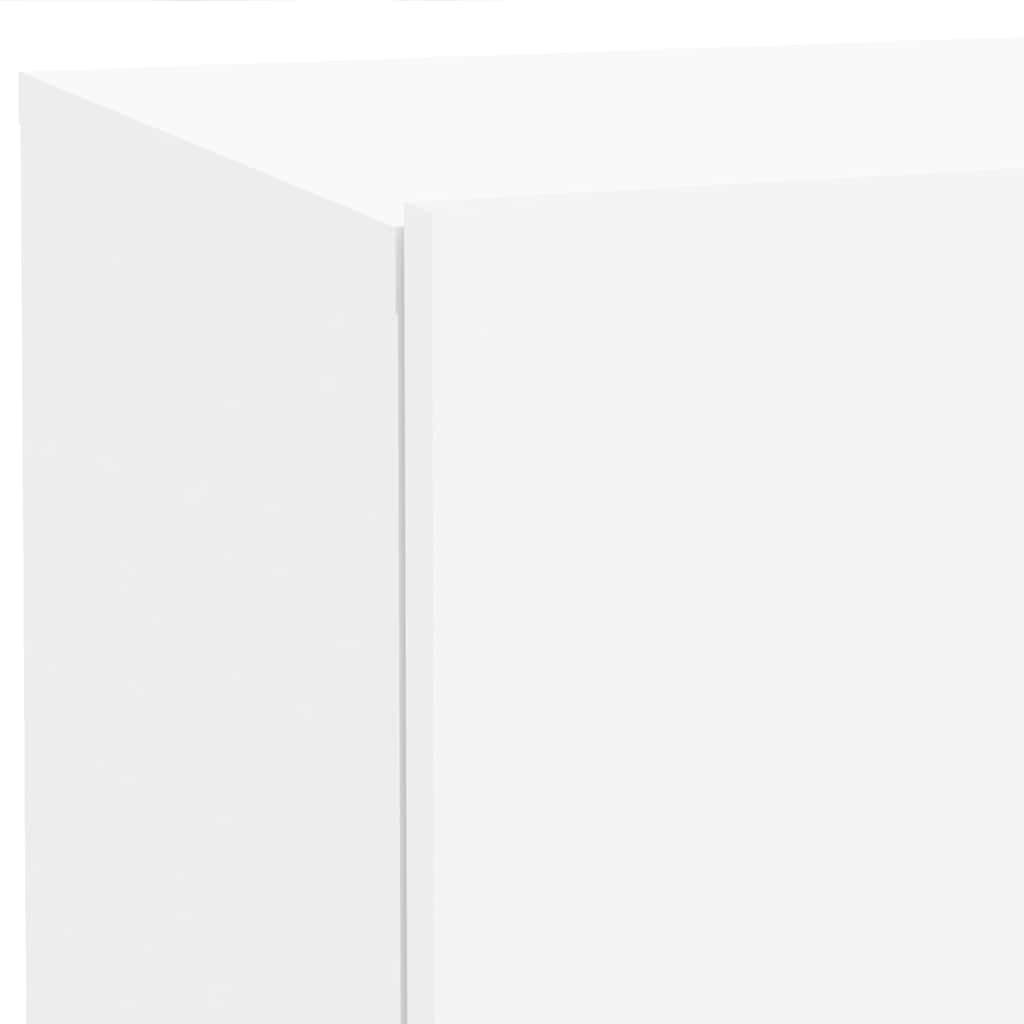 sengebord med LED-lys 70x36x40,5 cm hvid