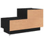 sengebord med LED-lys 70x36x40,5 cm sort