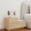 sengebord med LED-lys 70x36x40,5 cm sonoma-eg