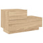 sengebord med LED-lys 70x36x40,5 cm sonoma-eg