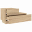 sengebord med LED-lys 70x36x40,5 cm sonoma-eg