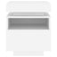 sengebord med LED-lys 40x39x48,5 cm hvid