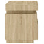 sengebord med LED-lys 40x39x48,5 cm sonoma-eg