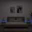 sengeborde 2 stk. med LED-lys 40x39x48,5 cm sonoma-eg