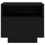 sengebord med LED-lys 40x39x37 cm sort