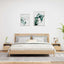 sengeborde 2 stk. med LED-lys 40x39x37 cm sonoma-eg