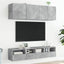 væghængte tv-borde 2 stk. 40x30x30 cm konstrueret træ betongrå